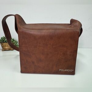 Vintage Polaroid Land Camera Brown Leather Case